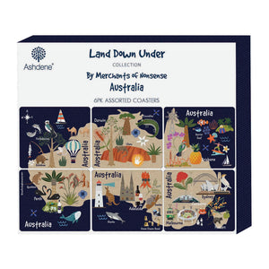 Land Down Under - Australia 6pk Coaster Set