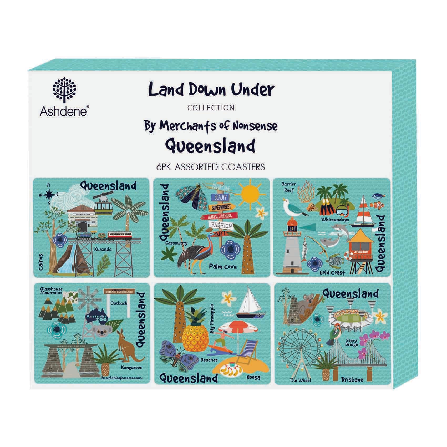 Land Down Under - Queensland 6pk Coaster Set