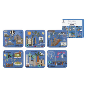 Land Down Under - Brisbane 6pk Coaster Set