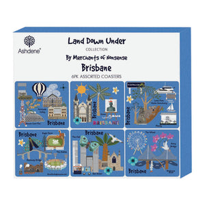 Land Down Under - Brisbane 6pk Coaster Set