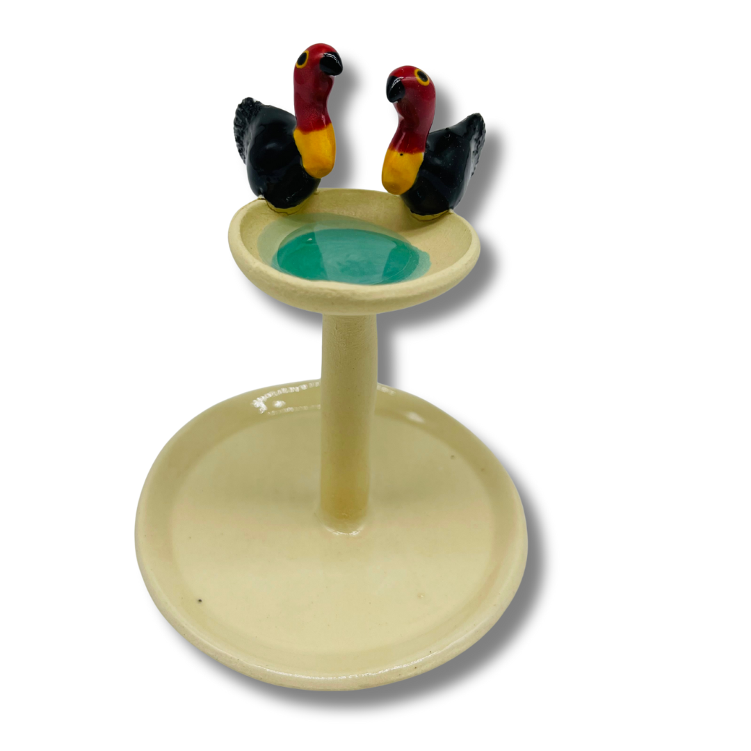 Bird Bath Brush Turkey Treasure Dish