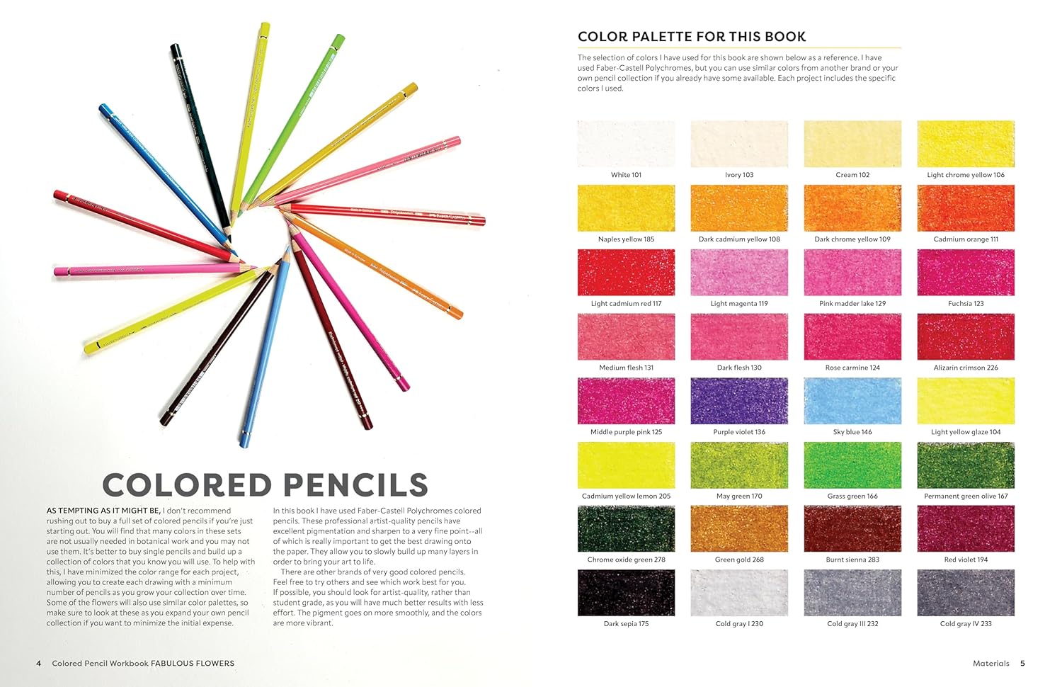 Colored Pencil Workbook: Fabulous Flowers