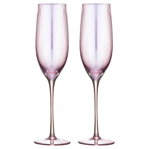 Thalia Pink Quartz 2 Pk Champagne Glass
