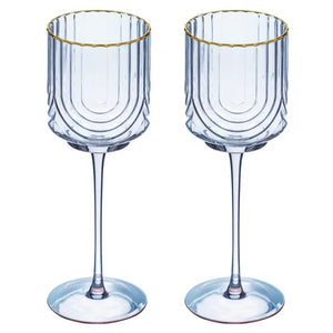 Florence Tranquil Blue 2 Pk Wine Glass