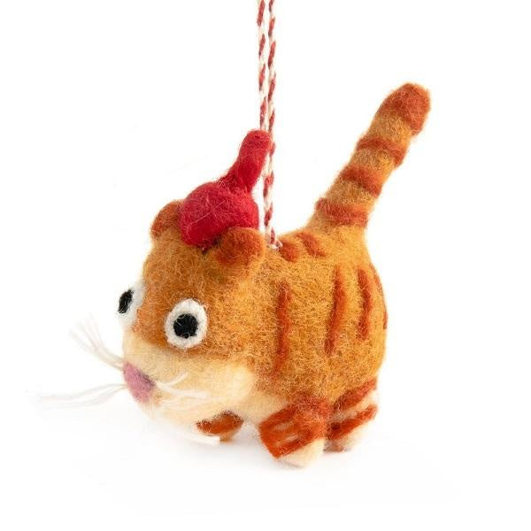 Cat Ginger Christmas Decoration