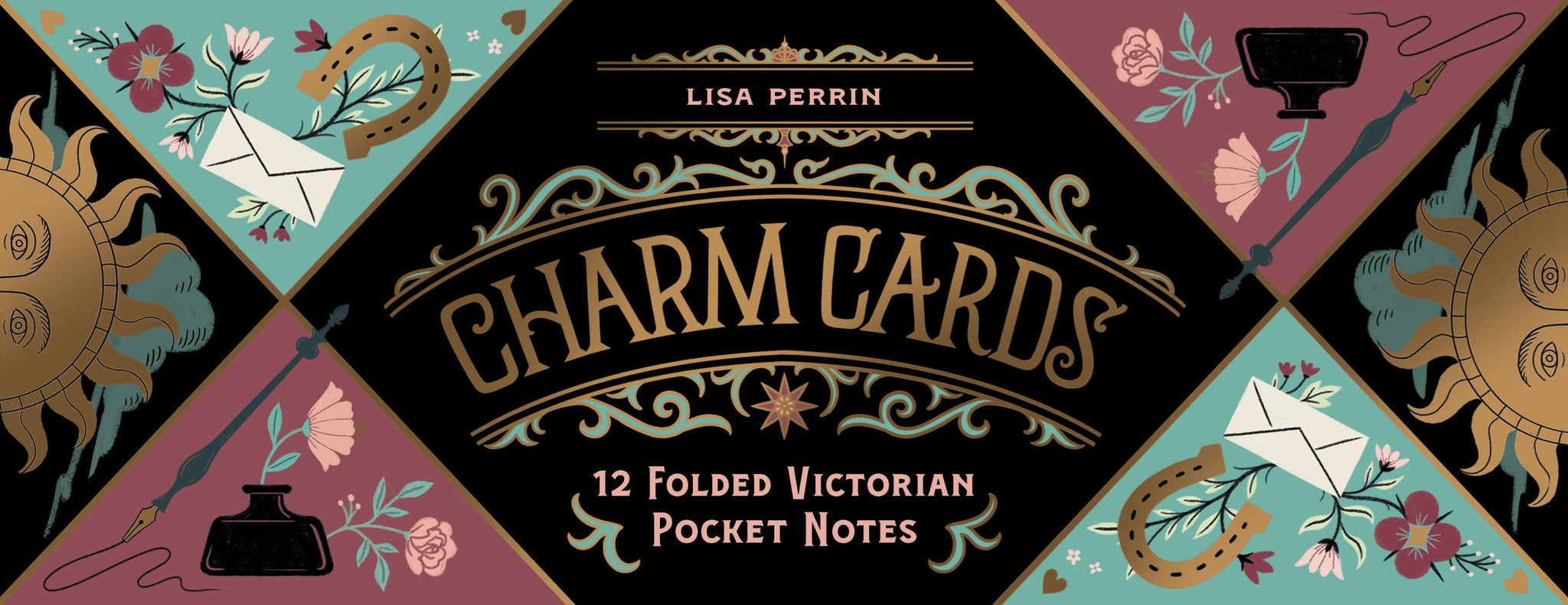 Luck, Love & Dreams Charm Cards: 12 Folded Victorian Pocket Notes