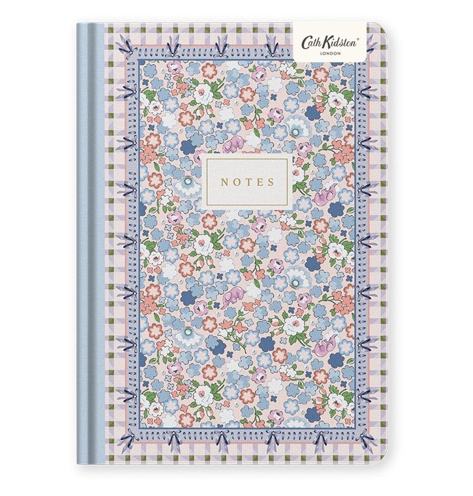 Cath Kidston A5 Premium Hard Cover Notebook - Cream Dreamy Ditsy Check