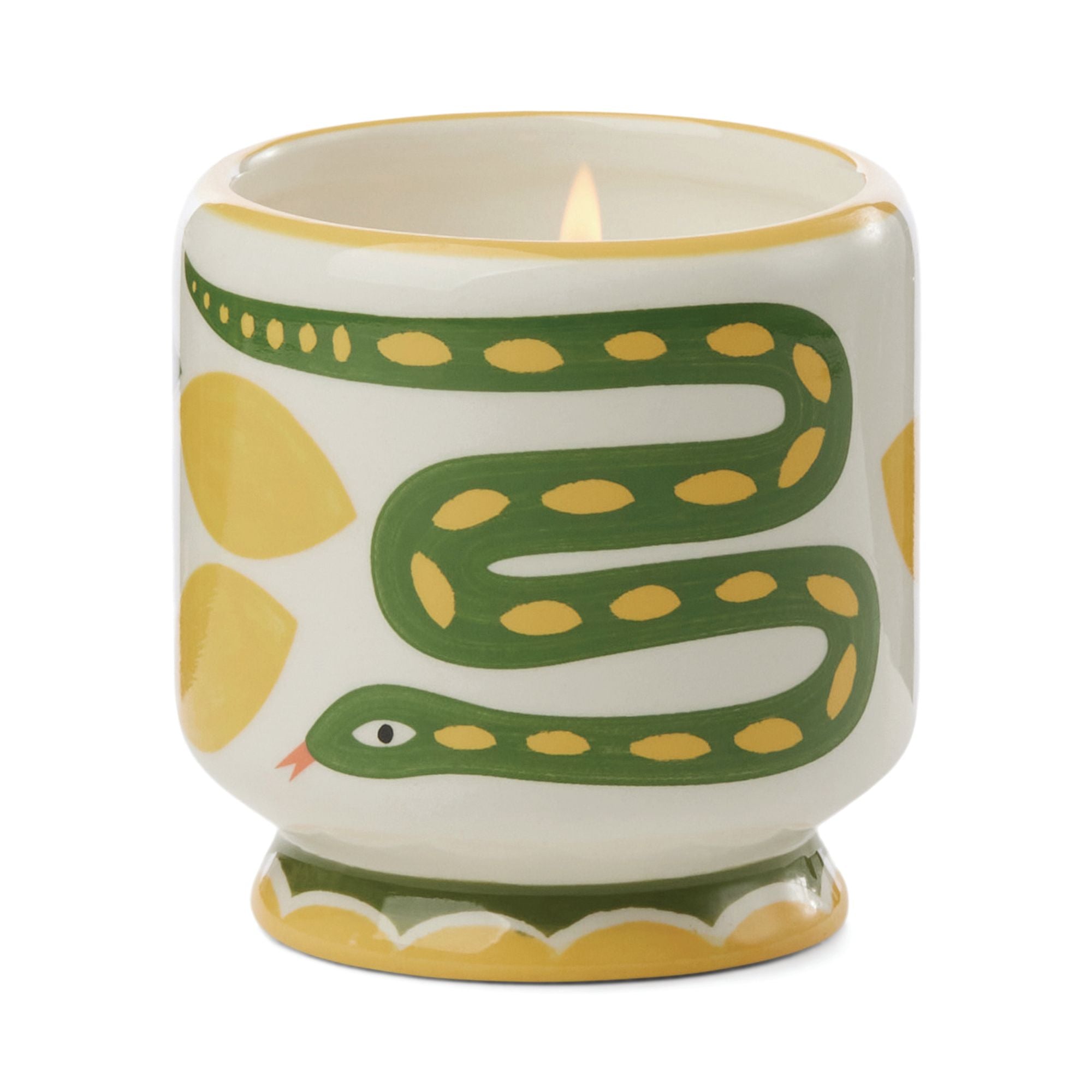 Adopo 8oz Ceramic Candle Snake - Wild Lemongrass