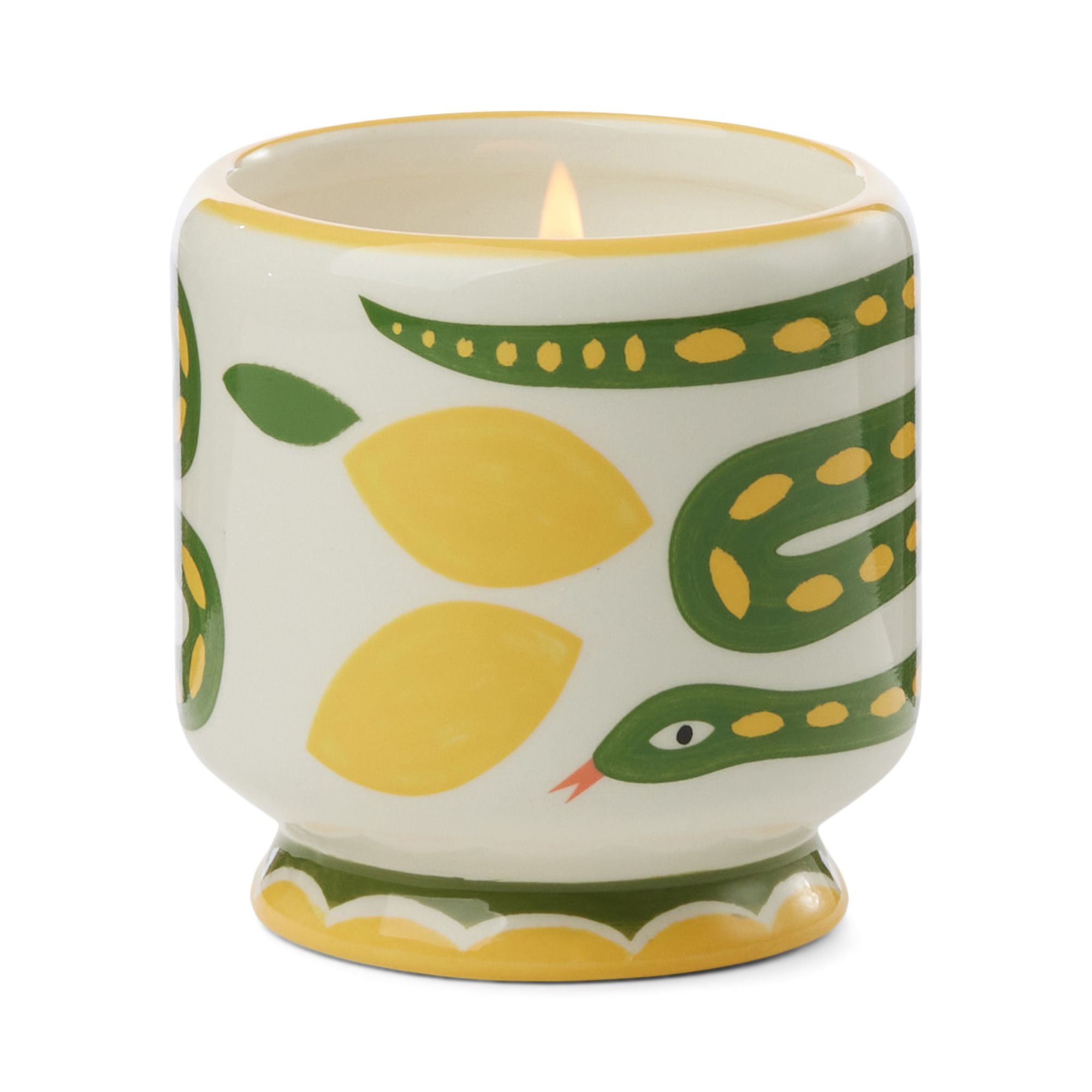 Adopo 8oz Ceramic Candle Snake - Wild Lemongrass