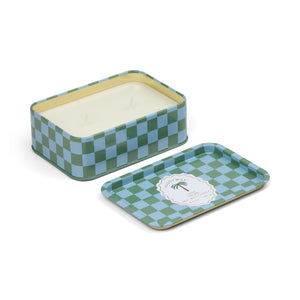 Adopo 8oz/226g Printed Tin Candle Palm - Lush Palms