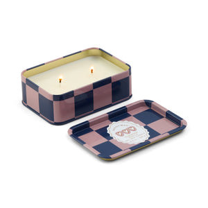 Adopo 8oz/226g Printed Tin Candle Hearts - Rosewood Vanilla
