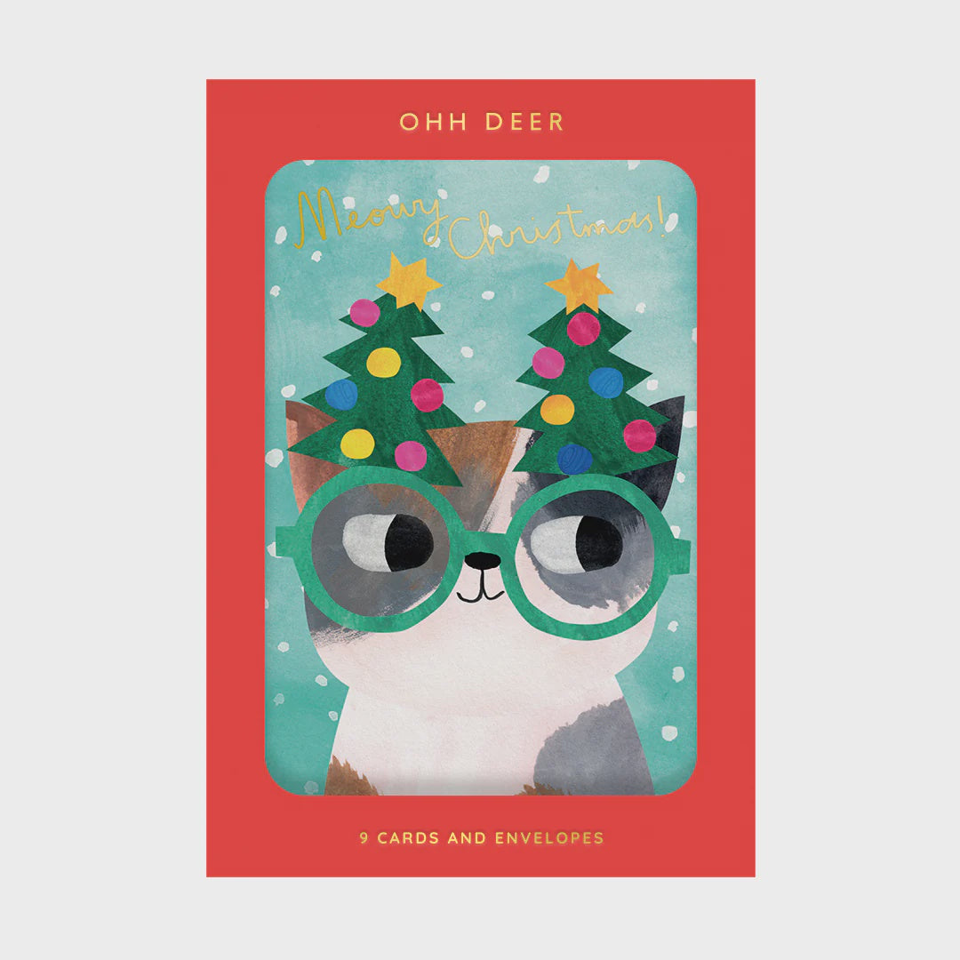 Cats In Hats Pack of 9 Christmas Cards