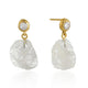 Athena Earrings Raw Clear