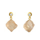 Athena Earrings Raw Champagne