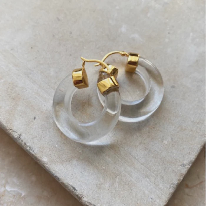 Aura Hoop Earrings Clear