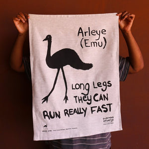 Arleye (Emu) Linen Tea Towel
