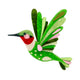 Riveting Ruby Throated Hummingbird Brooch