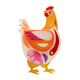 Bessie the Chicken Brooch