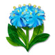 Blue Pincushion Brooch