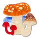 Native Mushroom Medley Brooch