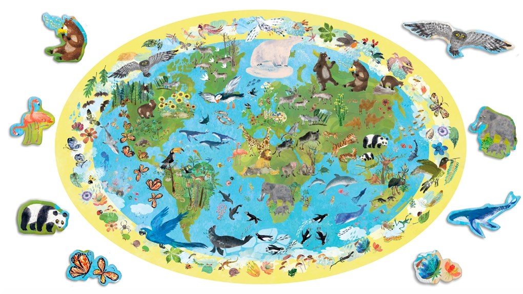 Big Biodiversity Puzzle: A Shaped Jigsaw Puzzle
