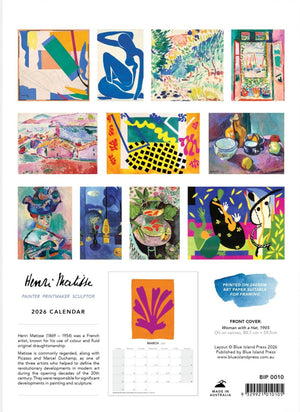 Henri Matisse Wall Calendar 2026