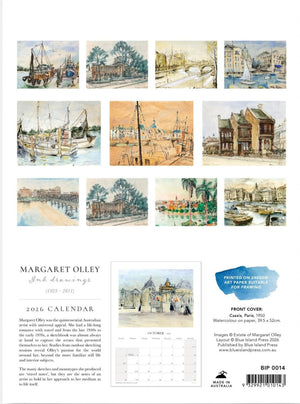 Margaret Olley Ink Drawings Wall Calendar