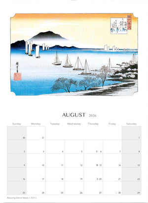 Japanese Woodblock Prints Wall Calendar 2026
