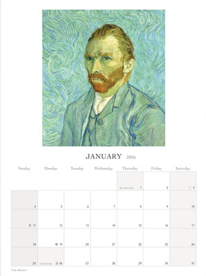 Vincent Van Gogh Wall Calendar 2026