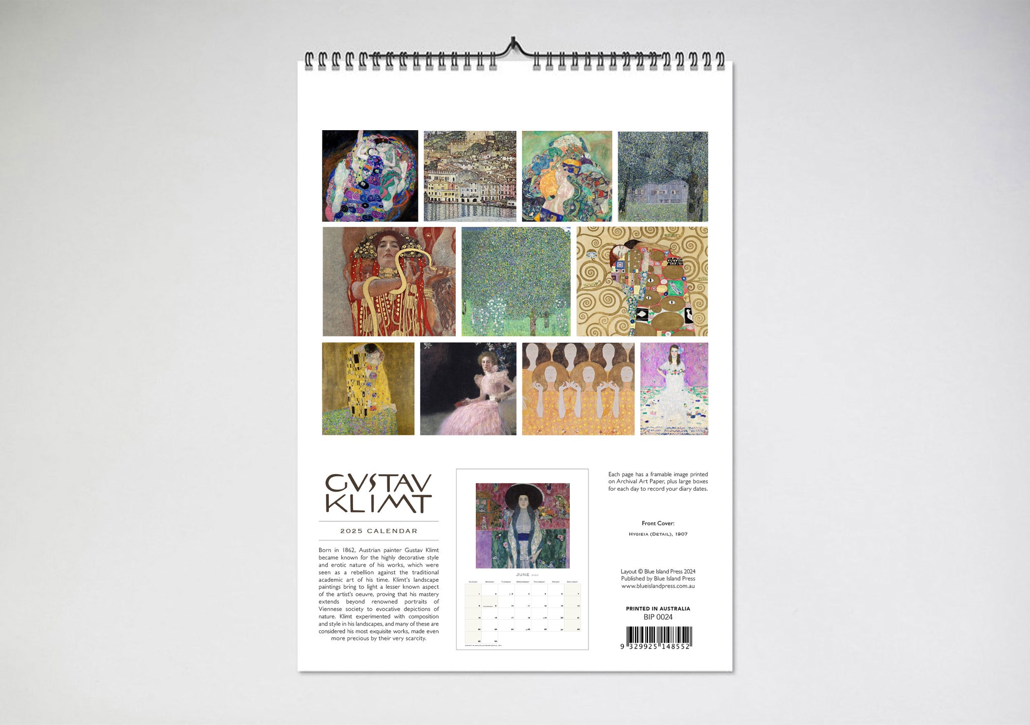 Gustav Klimt 2025 Wall Calendar