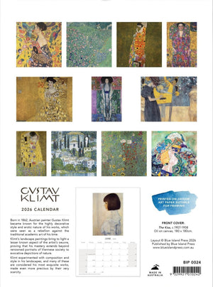 Klimt Wall Calendar 2026