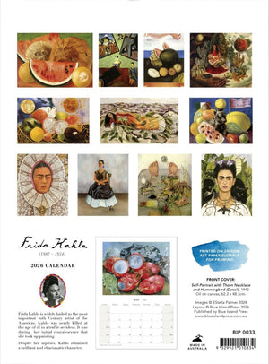 Frida Kahlo Wall Calendar 2026