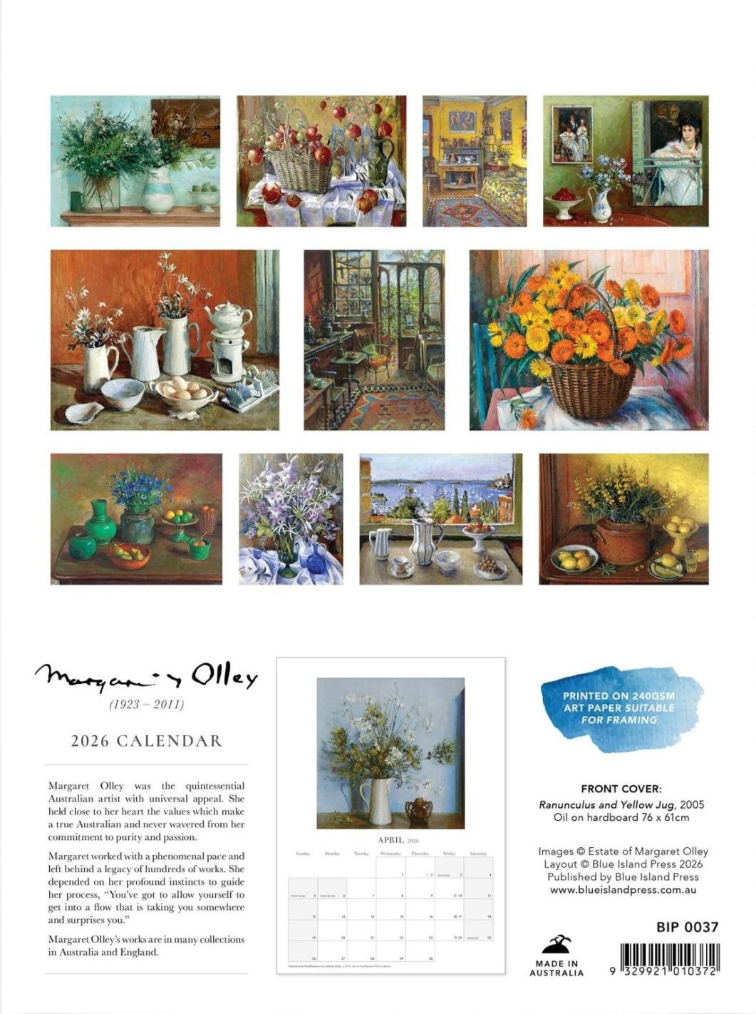 Margaret Olley Wall Calendar 2026