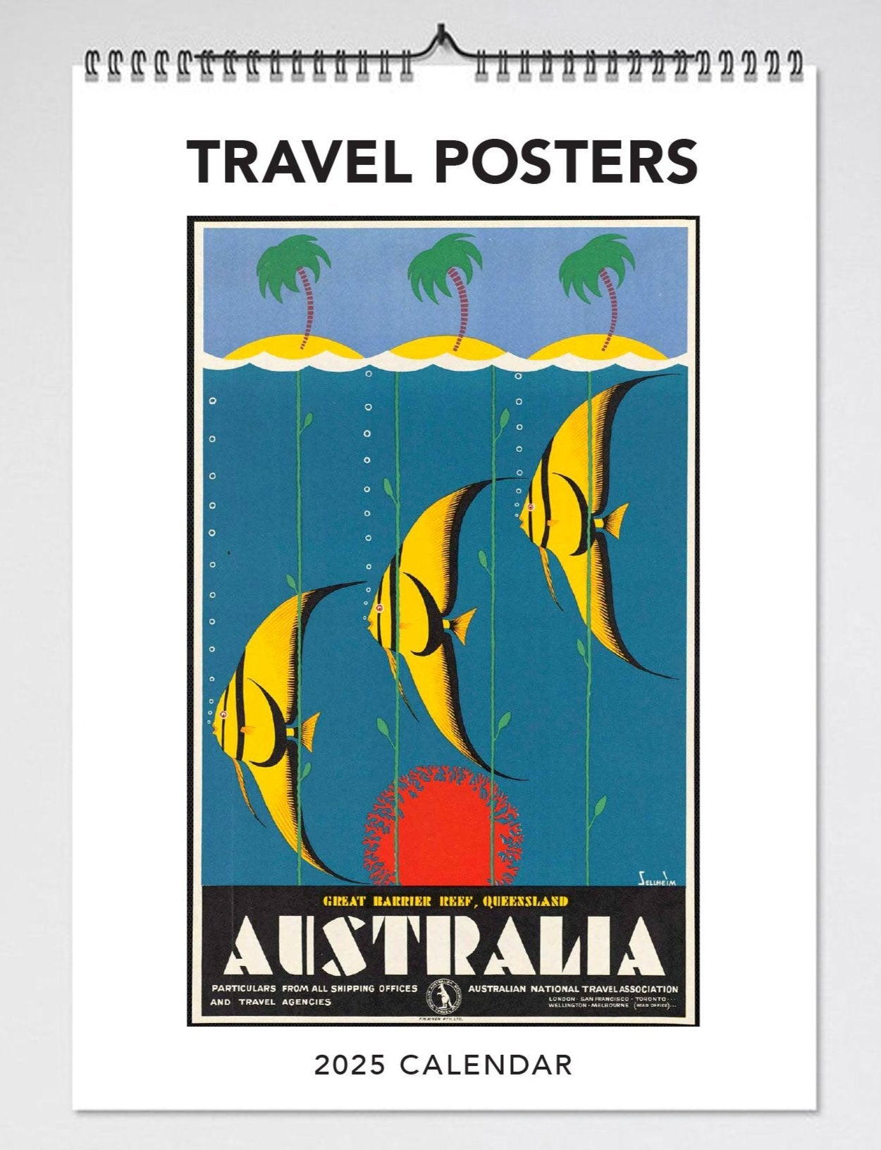 Australian Travel Posters 2025 Wall Calendar