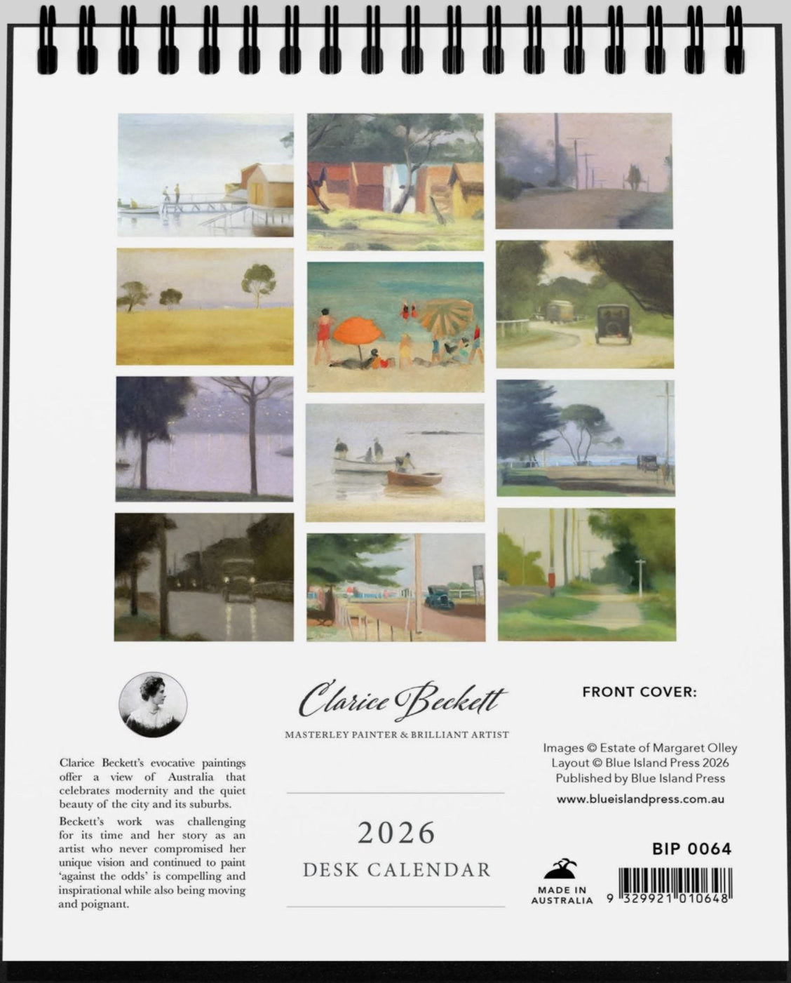Clarice Beckett Desk Calendar 2026