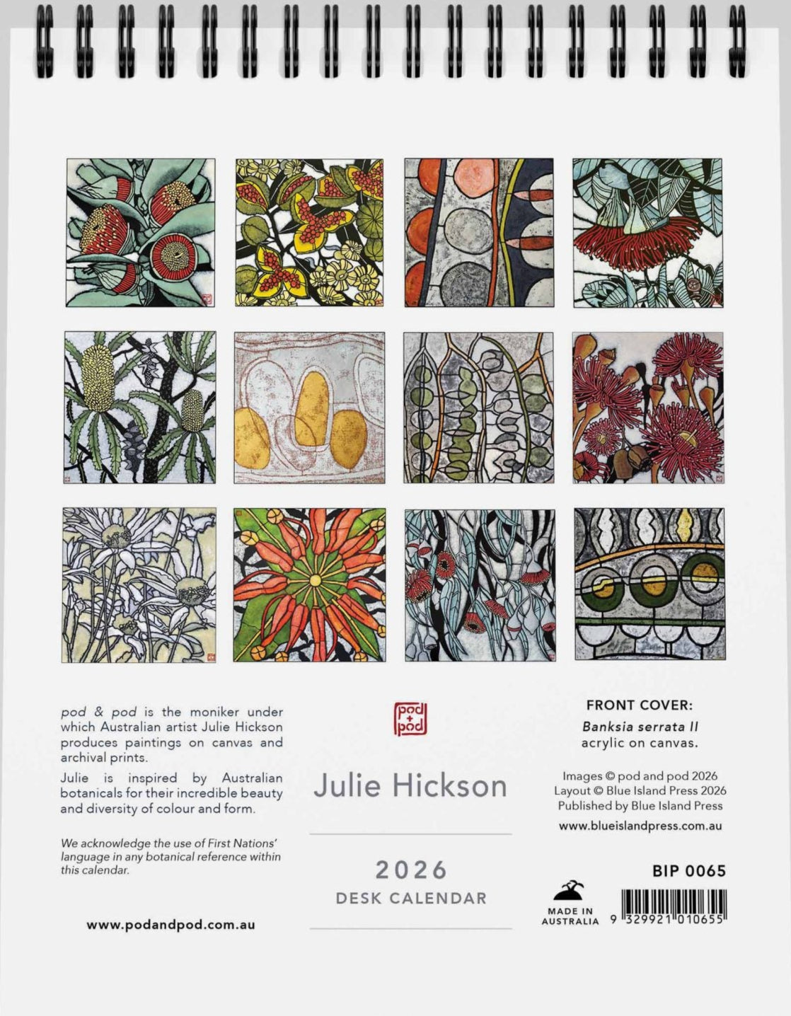 Julie Hickson Desk Calendar 2026
