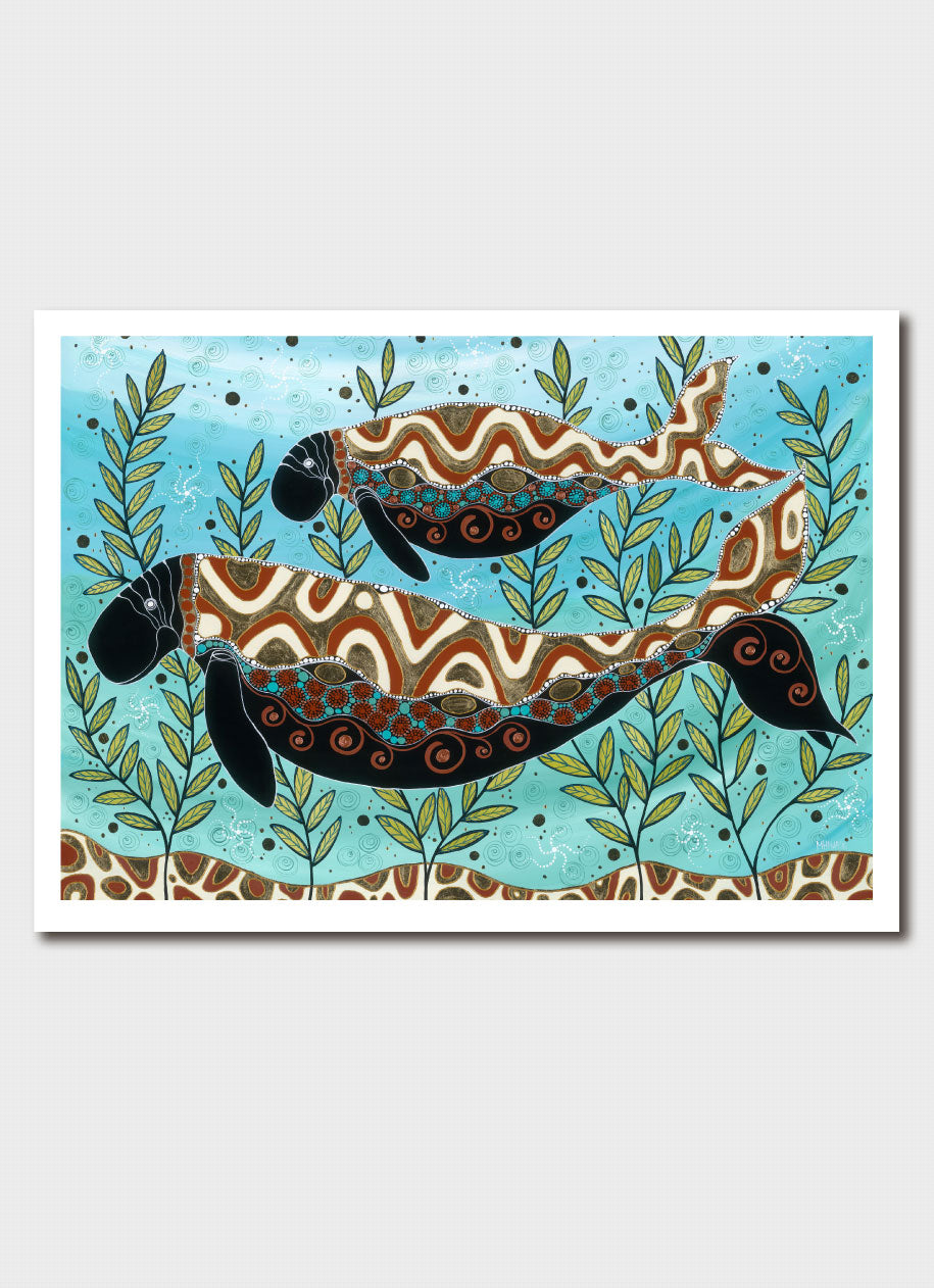 Dugong and Calf Print - Melanie Hava – QAGOMA Store