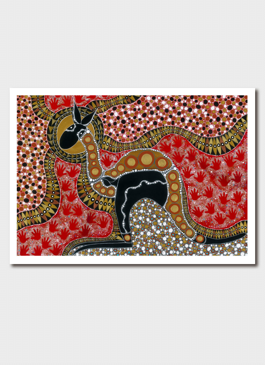 Red Kangaroo Print - Melanie Hava