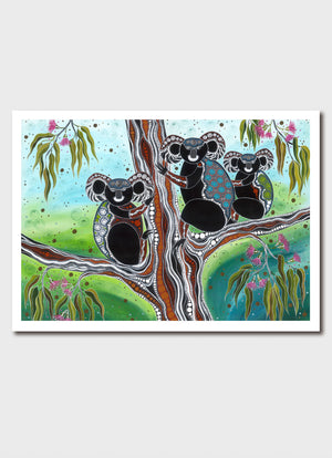 Koalas in the Gum Tree Print - Melanie Hava