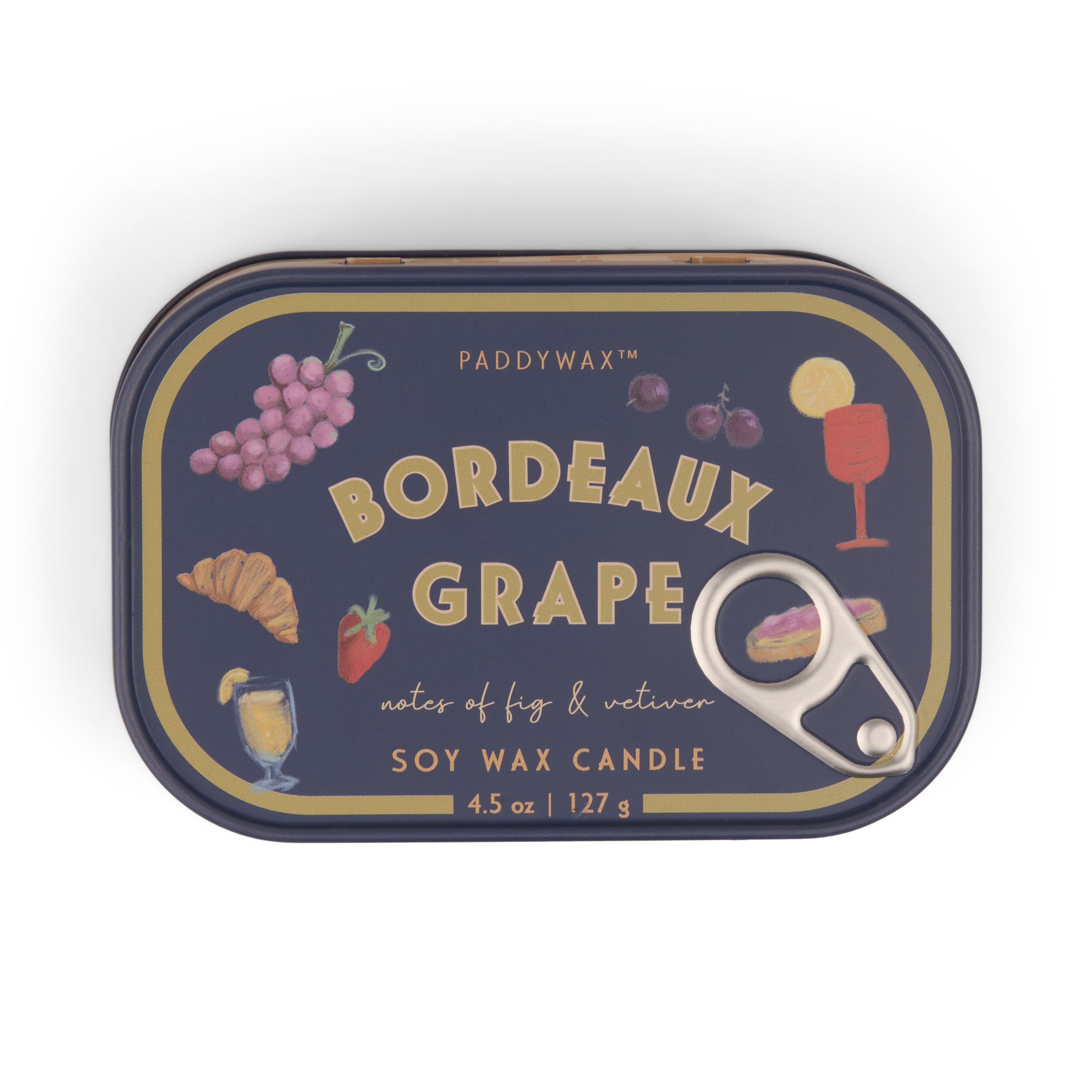 Bistro 4.5oz/127g Grapes Printed Tin Candle - Bordeaux Grape