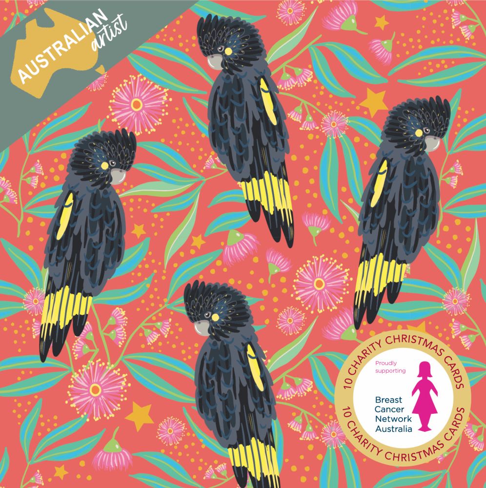 Christmas Card Wallet - BCNA - Black Cockatoos