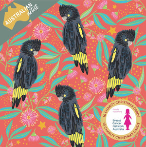 Christmas Card Wallet - BCNA - Black Cockatoos