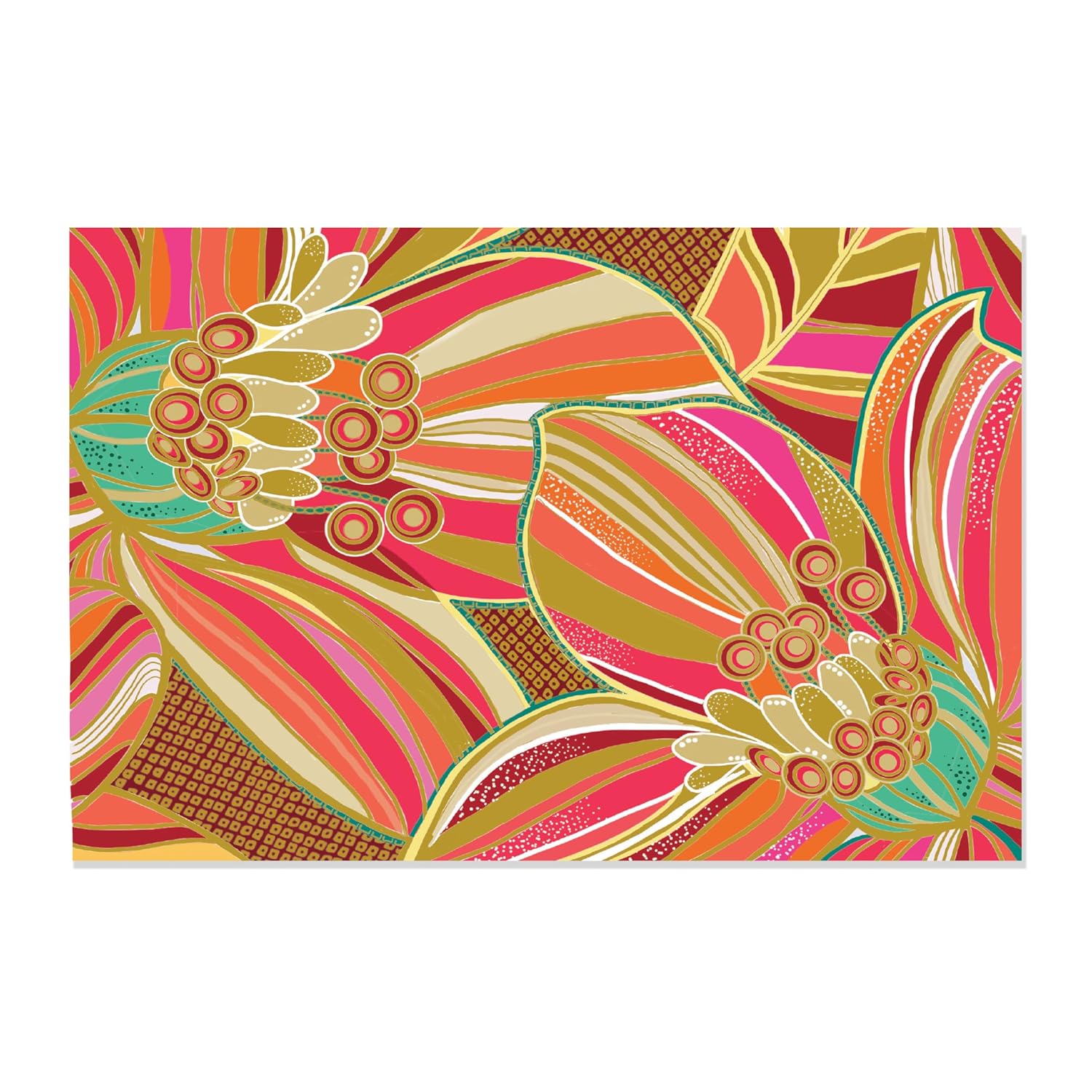 Beautiful Flowers Embossed Note Cards