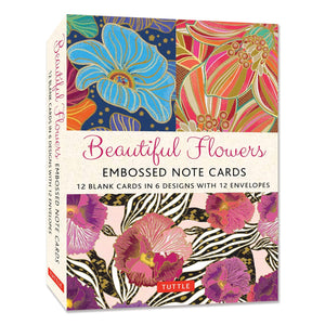 Beautiful Flowers Embossed Note Cards