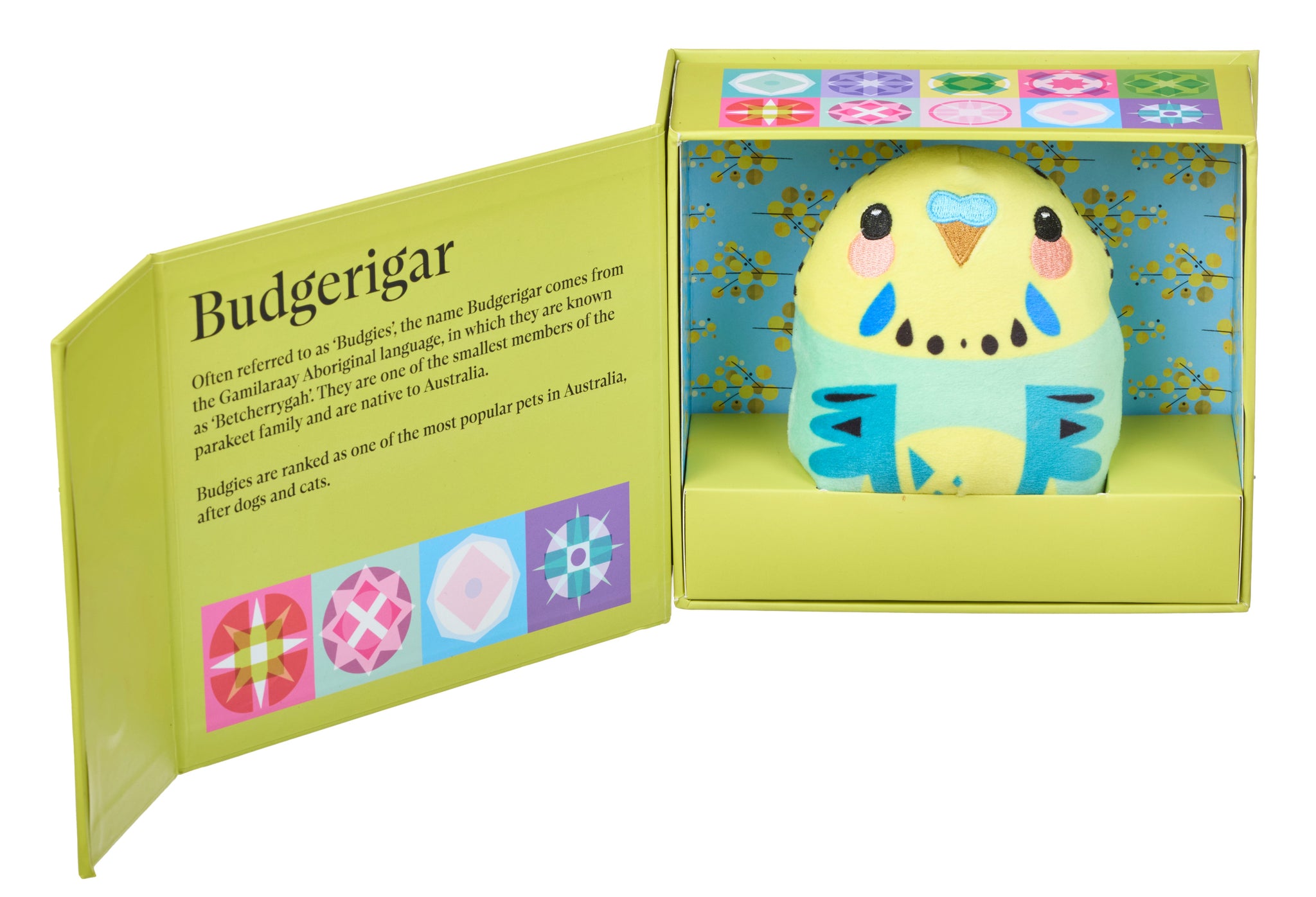 Budgerigar Bean Filled Soft Toy - Pete Cromer