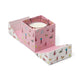 Pink Ribbed Glass Candle - Pink Peppermint 4.5oz in Holiday Gift Box
