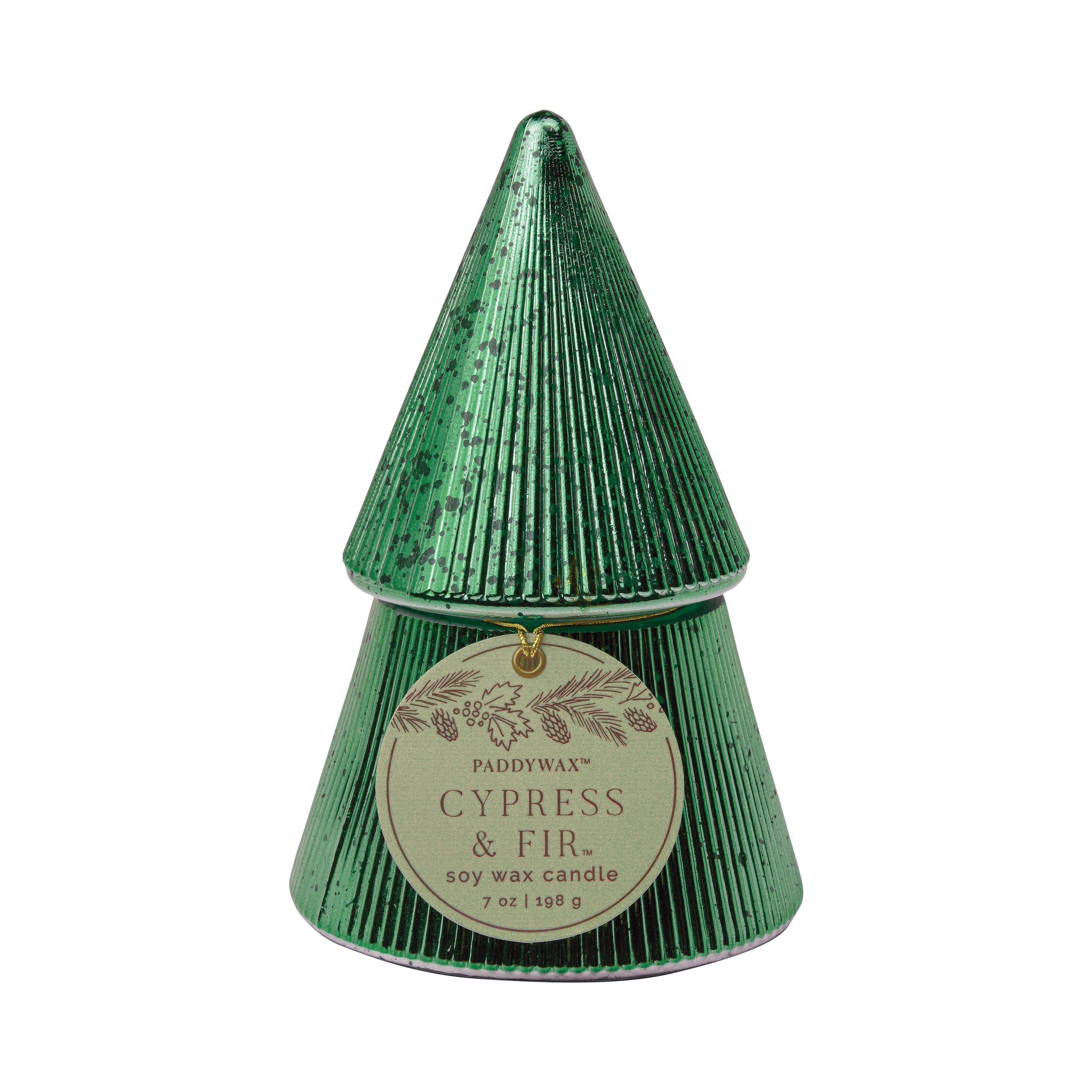 Cypress & Fir 7oz/198g Green Stacked Tree Candle