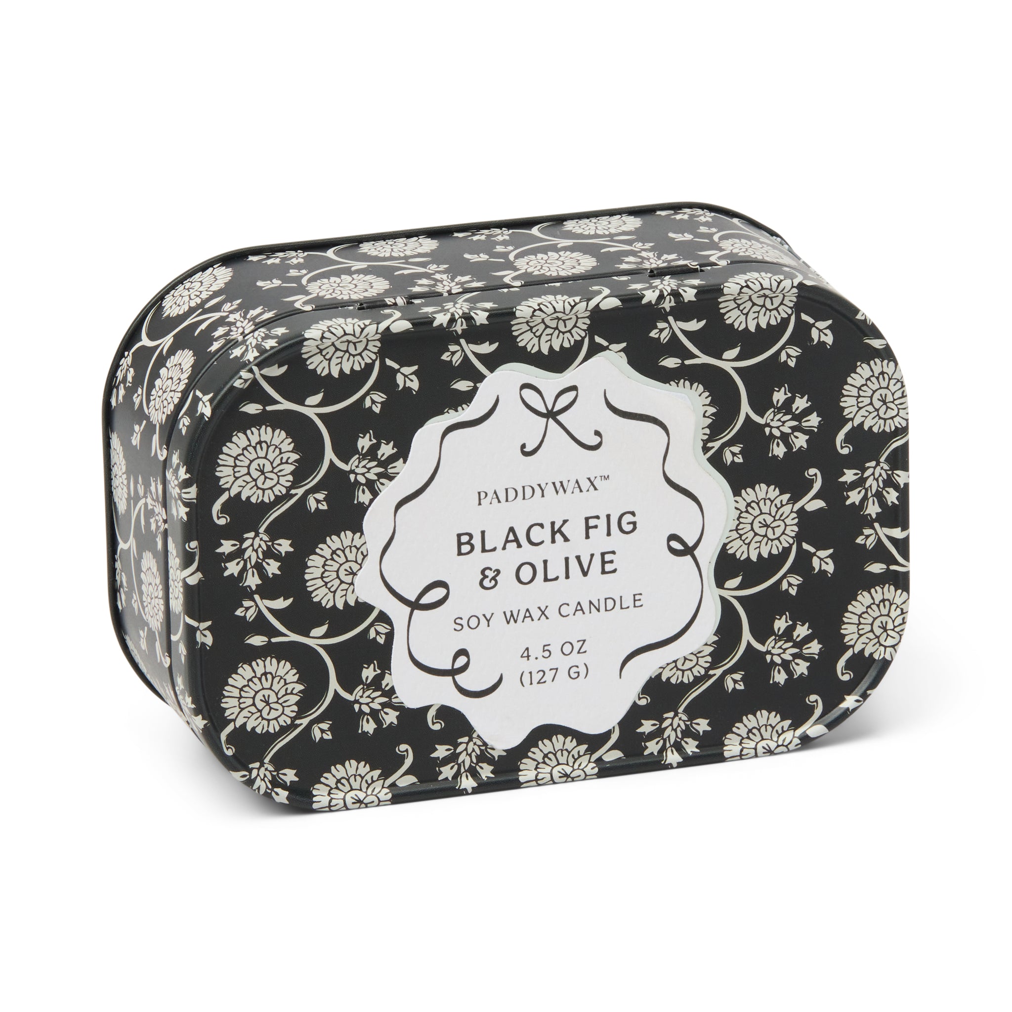 Cherie 4.5oz/127g Printed Tin Candle - Black Fig & Olive