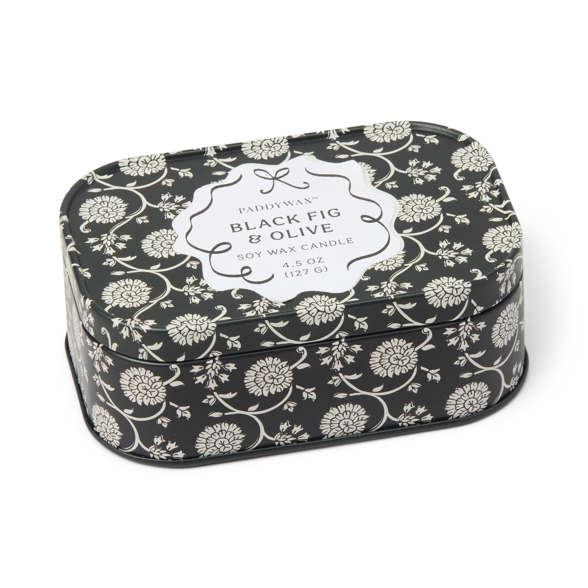 Cherie 4.5oz/127g Printed Tin Candle - Black Fig & Olive
