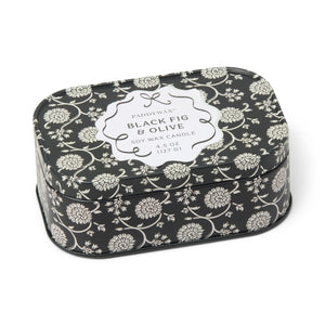 Cherie 4.5oz/127g Printed Tin Candle - Black Fig & Olive